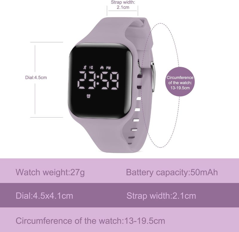 A ALPS Kids Watches for Girls Boys Digital Sport Watch with Step Counter Pedometer Vibration Alarm Clock, No App Waterproof Fitness Tracker Kids Watch Boys Girls Teens Students Ages 5-16 - Image 5